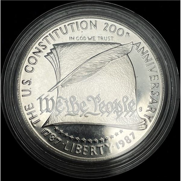 1987-S Constitution U.S. Proof Silver Commemorative Dollar MS69