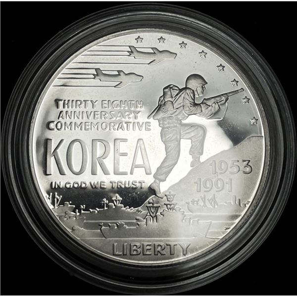 1991-P Korea U.S. Proof Silver Commemorative Dollar MS69