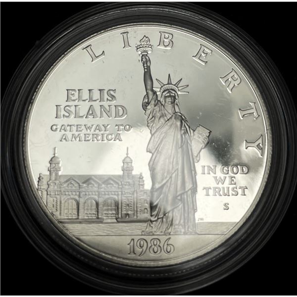 1986-S Statue of Liberty U.S. Proof Silver Commemorative Dollar MS69