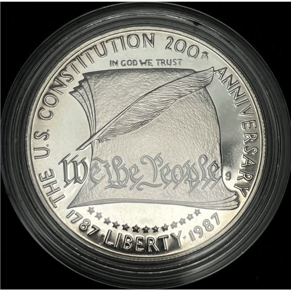 1987-S Constitution U.S. Proof Silver Commemorative Dollar MS69