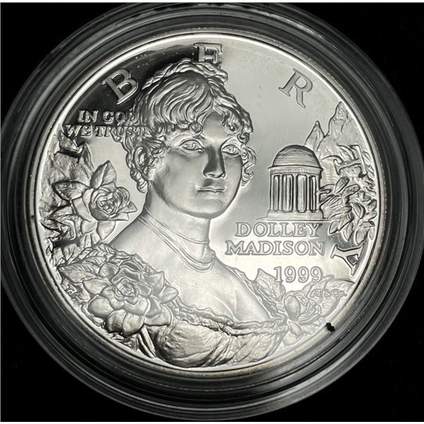 1999-P Dolley Madison U.S. Proof Silver Commemorative Dollar MS69