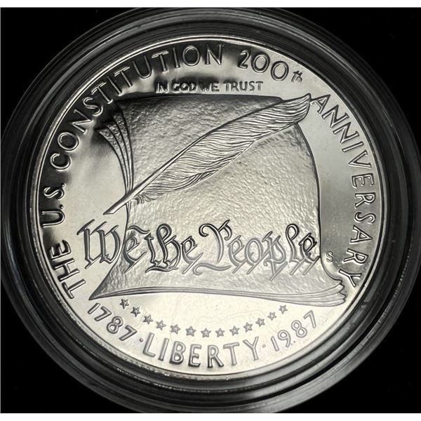 1987-S Constitution U.S. Proof Silver Commemorative Dollar MS69