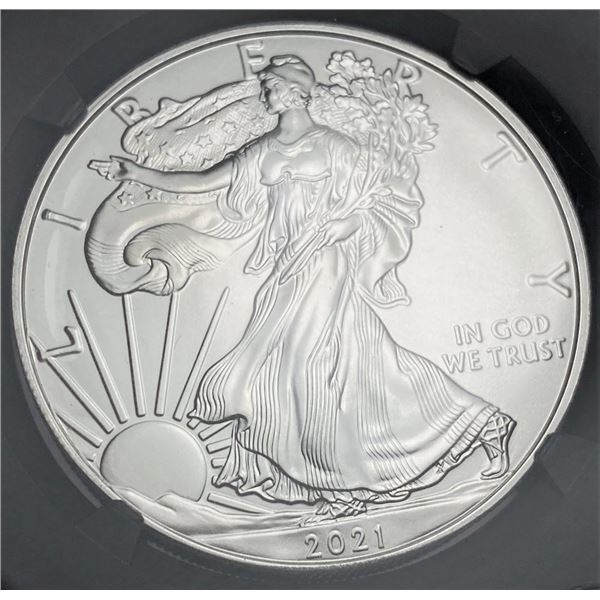 2021 American Silver Eagle NGC MS69 Heraldic Eagle T-1 First Releases