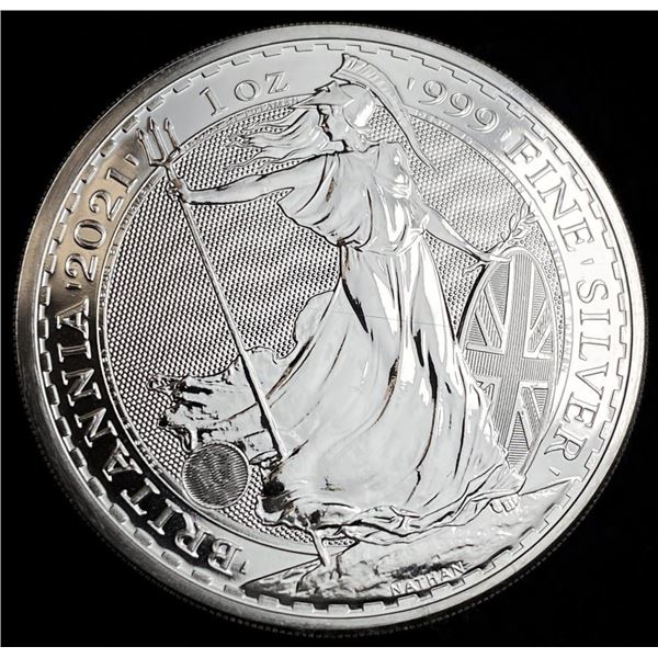 2021 Great Britain Britannia 1 ozt .999 Silver
