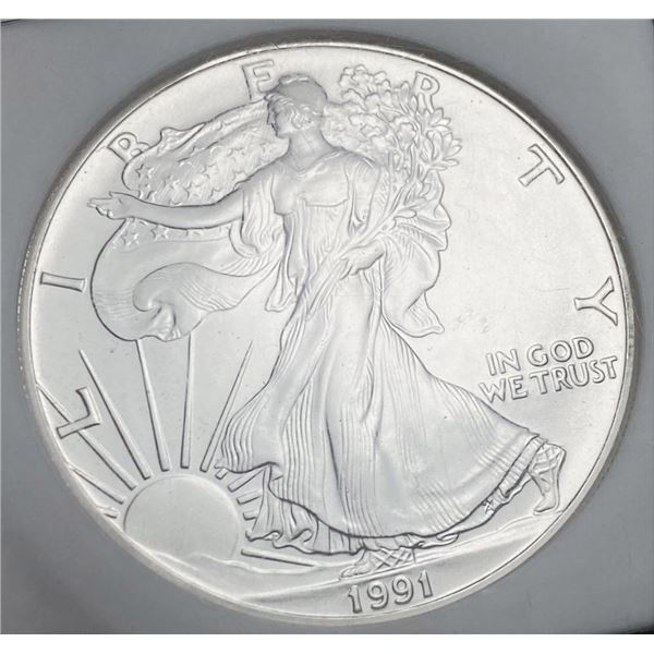 1991 American Silver Eagle NGC MS69