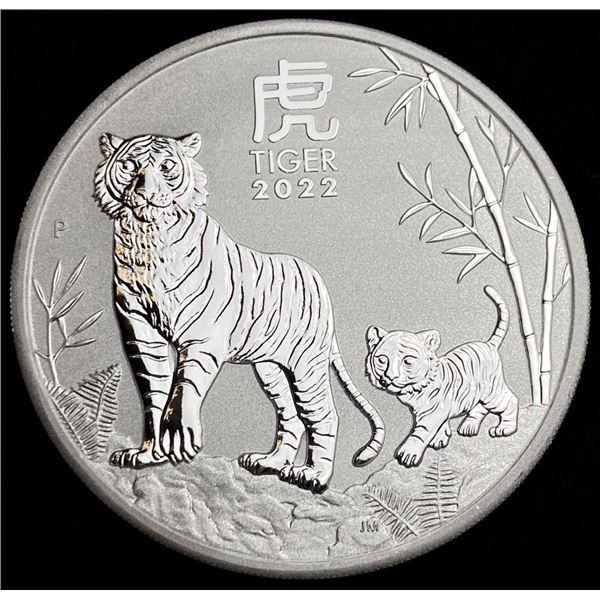 2022 Australia 2 Dollar Year Of The Tiger 2 ozt .9999 Silver
