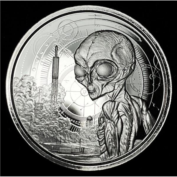 2021 Ghana 5 Cedis Alien 1 ozt .999 Silver