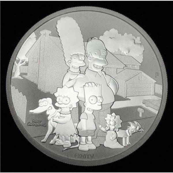 2021 Tuvalu Simpsons 1 ozt .9999 Silver $1