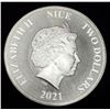 Image 2 : 2021 Rouring Lion 1 ozt .999 Silver $2