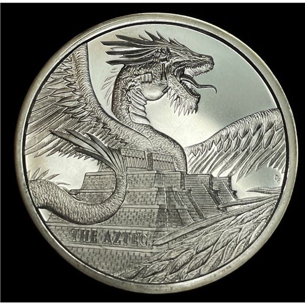 The Aztec World of Dragons 1 ozt .999 Silver