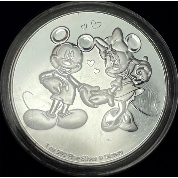 2020 Mickey and Mini Mouse 1 ozt .999 Silver $2