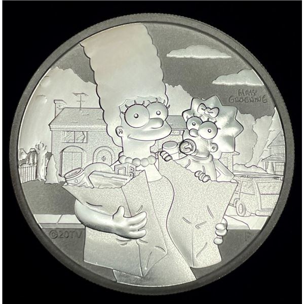 2021 Tuvala The Simpsons 1 ozt .9999 Silver $1
