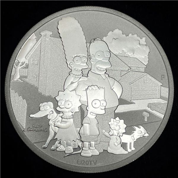 2021 Tuvalu The Simpsons 1 ozt .9999 Silver $1