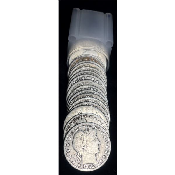 Roll (20-coins) 1900-1915 Barber Silver Half Dollars