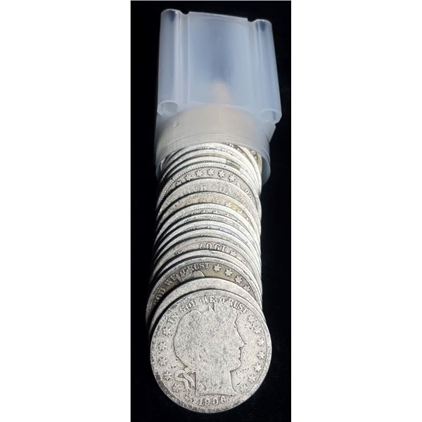 Roll (20-coins) 1901-1913 Barber Silver Half Dollars