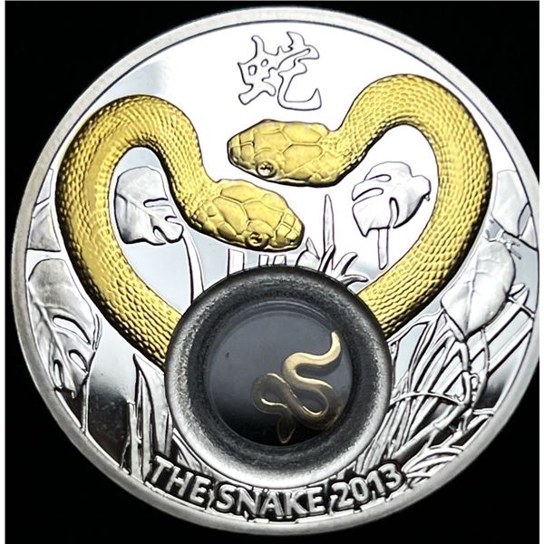 2013-2012 The Snake Dollar NIUE Island .925 Silver