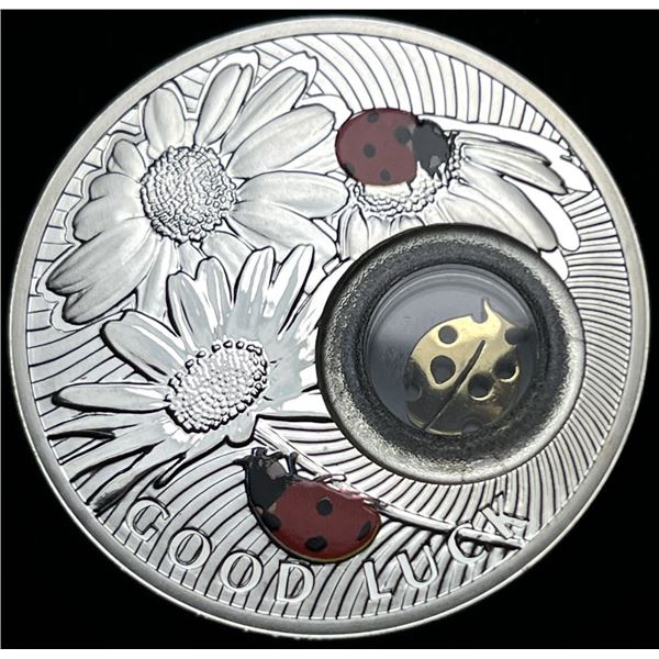 2012 NIUE Island Ladybug "Good Luck" 2 Dollars .925 Silver