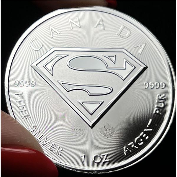 2016 Canada Superman 5 Dollars 1 ozt .9999 Silver