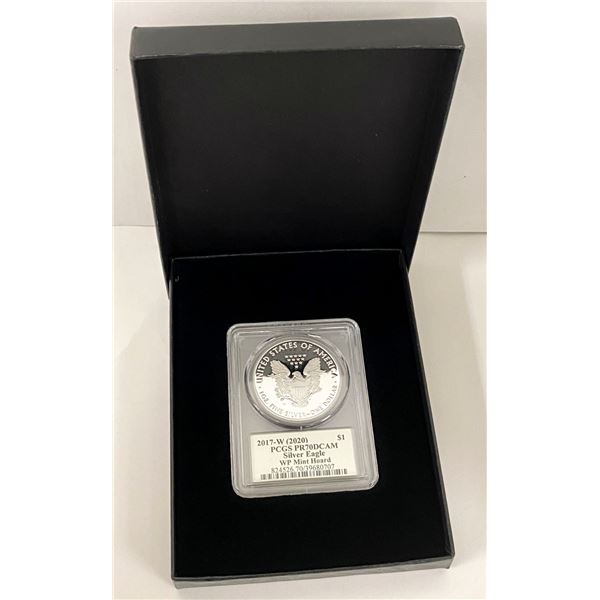 2017-W (2020 WP Mint Hoard) American Silver Eagle PCGS PR70 DCAM Signed By Thomas S. Cleveland