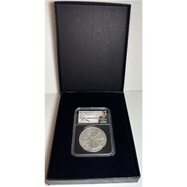 2020-W American Silver Eagle Mint Director's Series NGC MS70 Signed By Edmond C. Moy