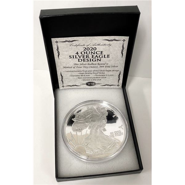 Giant Quarter Pound 2020 Proof American Silver Eagle Design