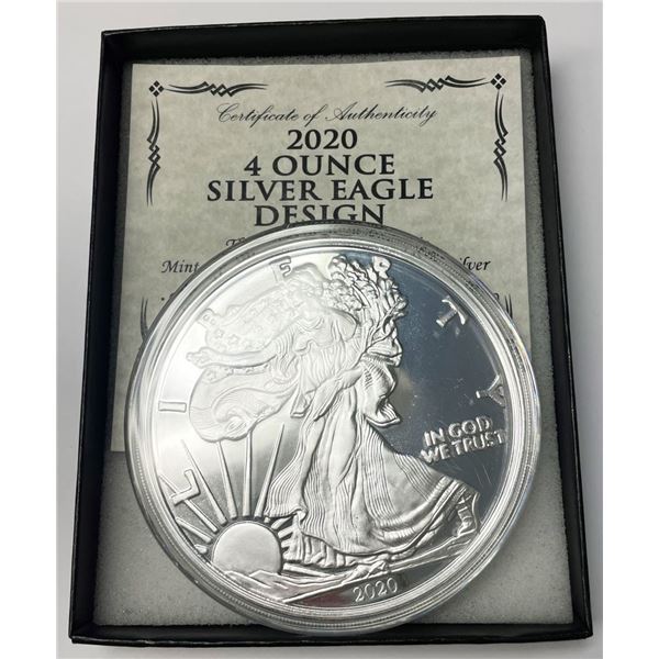 Giant Quarter Pound 2020 Proof American Silver Eagle Design