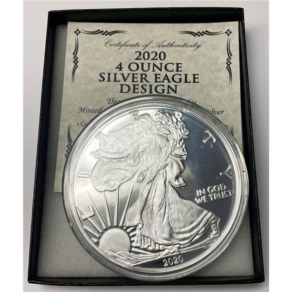 Giant Quarter Pound 2020 Proof American Silver Eagle Design