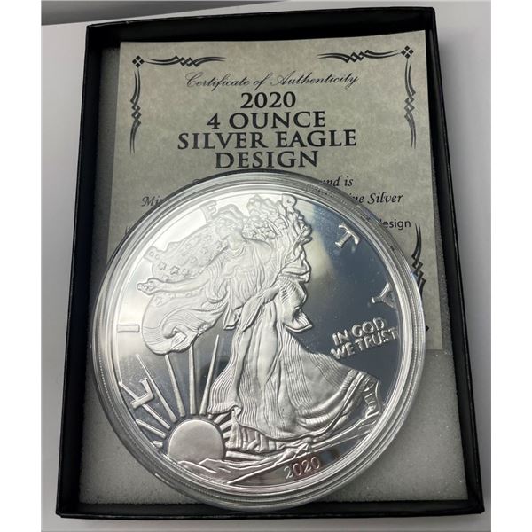 Giant Quarter Pound 2020 Proof American Silver Eagle Design