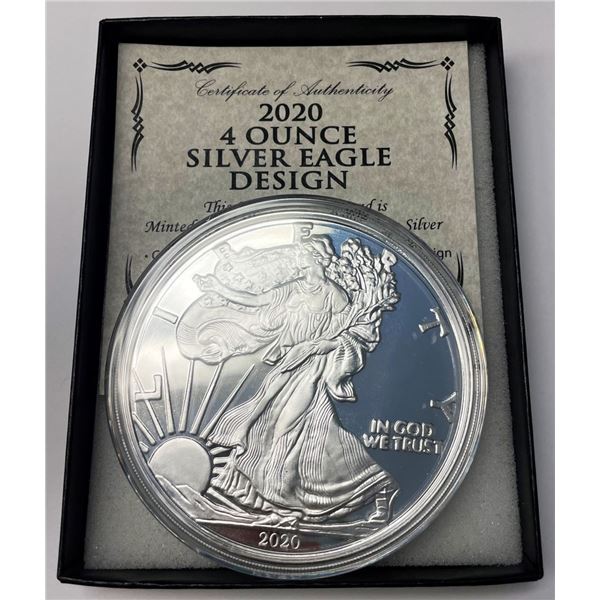 Giant Quarter Pound 2020 Proof American Silver Eagle Design