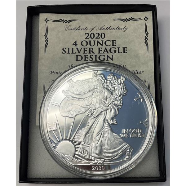 Giant Quarter Pound 2020 Proof American Silver Eagle Design