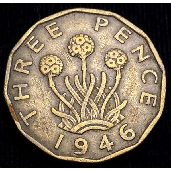 1946 Great Britain 3 Pence Key Date