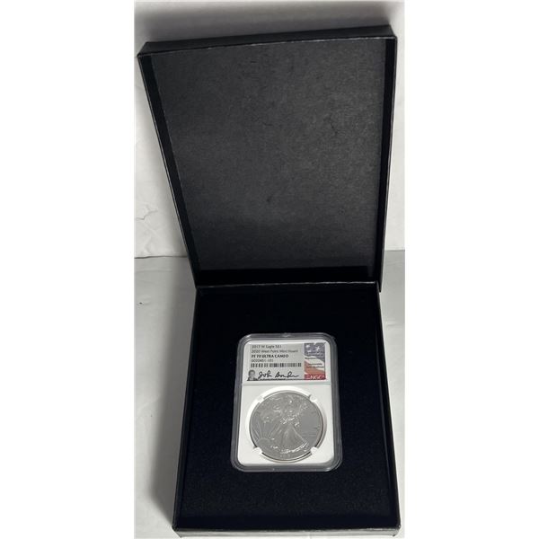 2017-W American Silver Eagle NGC PF70 Ultra Cameo Signed By John Boehner