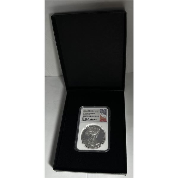 2017-W American Silver Eagle NGC PF70 Ultra Cameo Signed By John Boehner