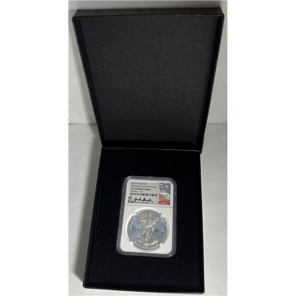 2017-W American Silver Eagle NGC PF70 Ultra Cameo Signed By John Boehner
