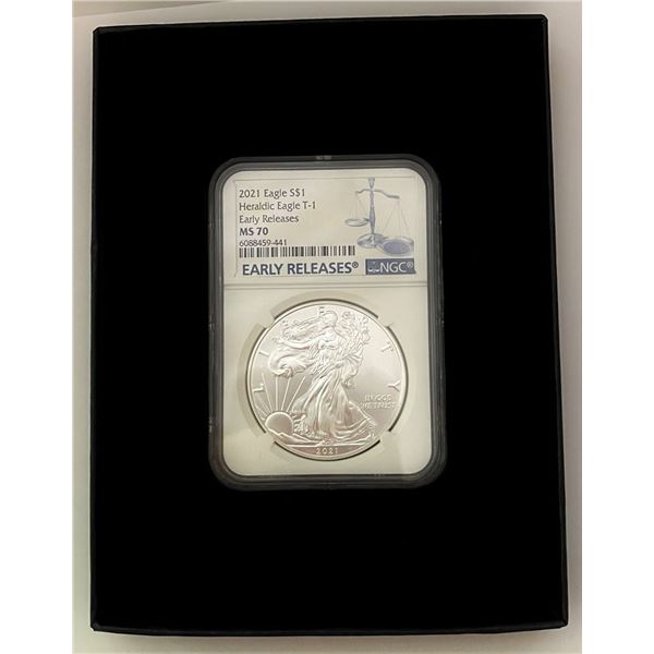 2021 American Silver Eagle NGC MS70 Early Releases