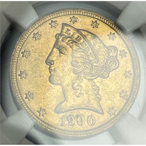 Last Minute! 1900 Gold $5 Liberty Head NGC MS62