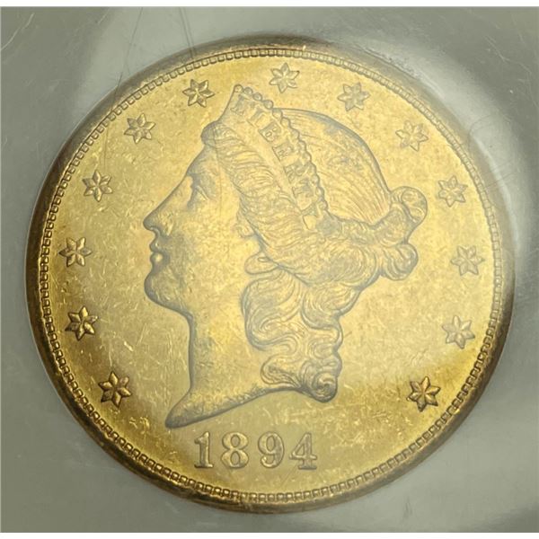 Last Minute! Better Date 1894-S Gold $20 Liberty Head NGC MS62