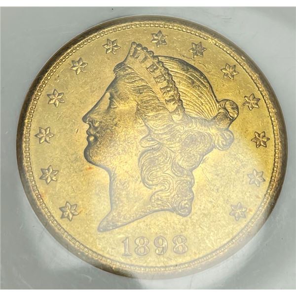 Last Minute! 1898 Gold $20 Liberty Head NGC MS62