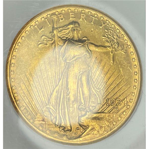 Last Minute! 1924 Gold $20 St. Gaudens NGC MS63