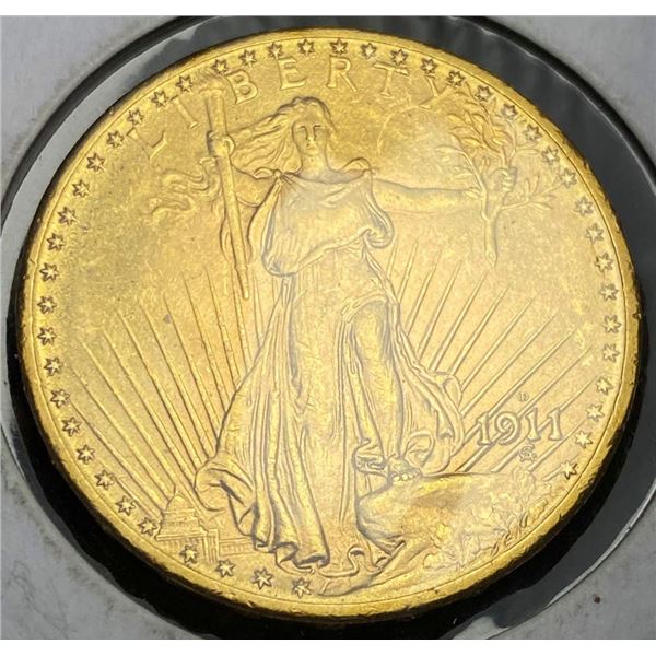 1911-D Gold $20 Saint Gaudens MS63