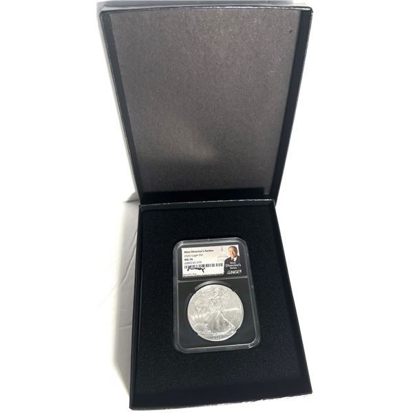 2020 American Silver Eagle NGC MS70 Signed By Edmund C. Moy