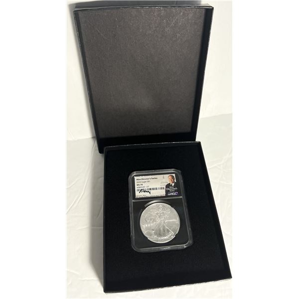 2020 American Silver Eagle NGC MS70 Signed By Edmund C. Moy