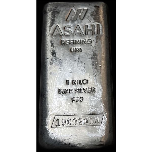 Asahi Refining 1 Kilo .999 Silver Bar