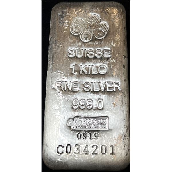 PAMP Suisse 1 Kilo .999 Silver Bar
