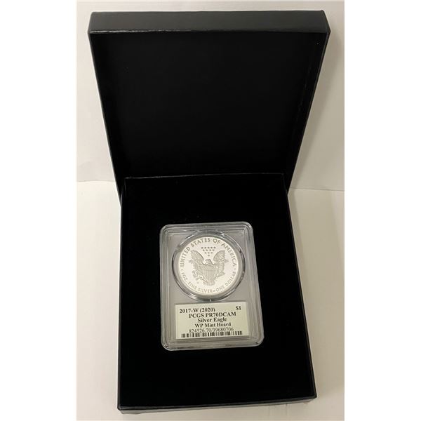2017-W (2020 WP Mint Hoard) American Silver Eagle PCGS PR70 DCAM Signed By Thomas S. Cleveland
