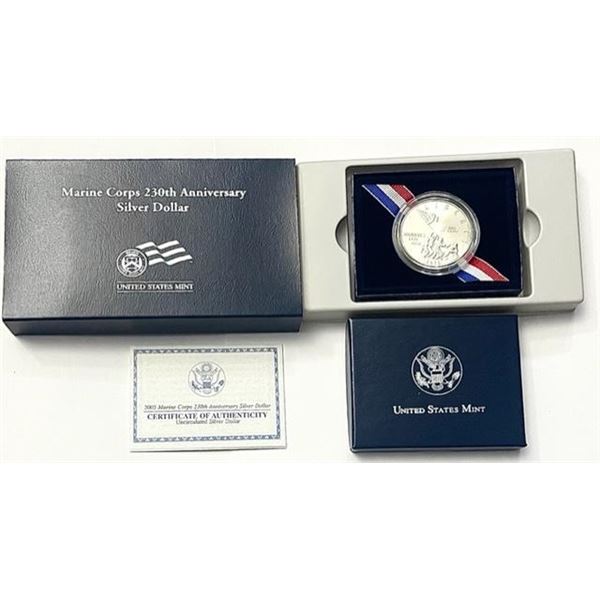 2005 Marine Corps 230th Anniversary Commemorative Silver Dollar