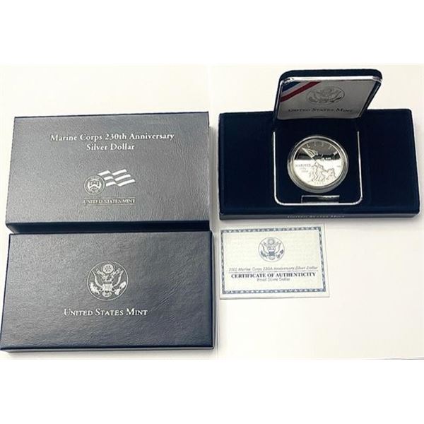 2005 Marine Corps 230th Anniversary Commemorative Proof Silver Dollar