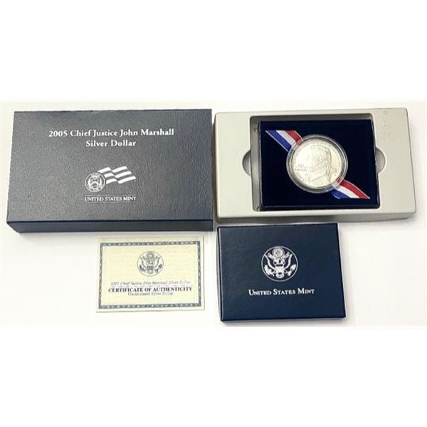 2005 Chief Justice John Marshall Commemorative UNC Silver Dollar