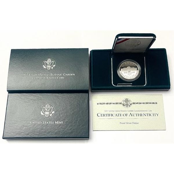 1997 U.S. Botanic Garden Commemorative Proof Silver Dollar