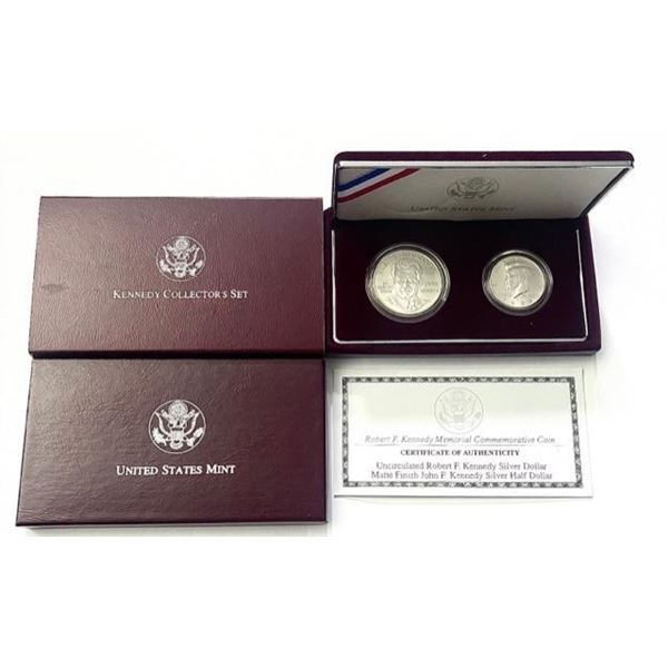 1998 Robert F. Kennedy Memorial Commemorative Silver Dollar Set (2-coins)